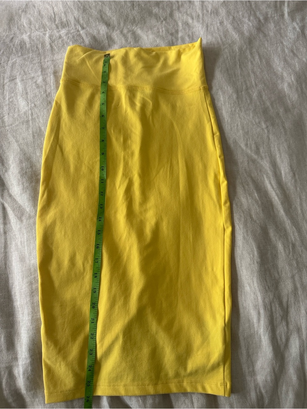 bebe Bright Yellow High-Waist Pencil Skirt